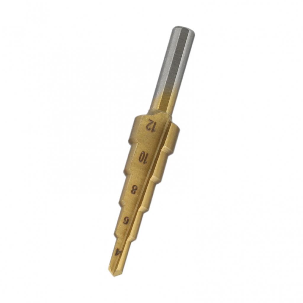 4-32mm/4-20mm/4-12mm Lépcsős Kúpfúró Arany HSS