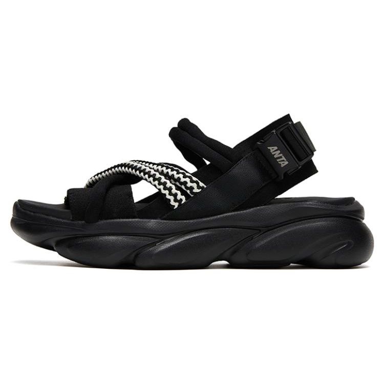 Anta Life Series Sandals Women Black White 922326965-1 40.5