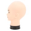 PVC Mannequin Head Bald Head Model with Universal Stand Interface for Wig Making Hat Display and Mas