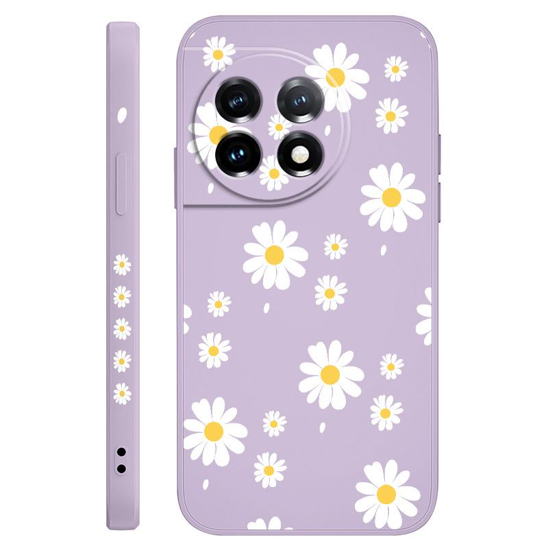 Daisy Petals Phone Case For Oneplus 13 13R 12 12R 11 11R 10 10R 10T 9R 9RT 9 8T 8 7 7T Pro 5G Liquid Silicone Cover