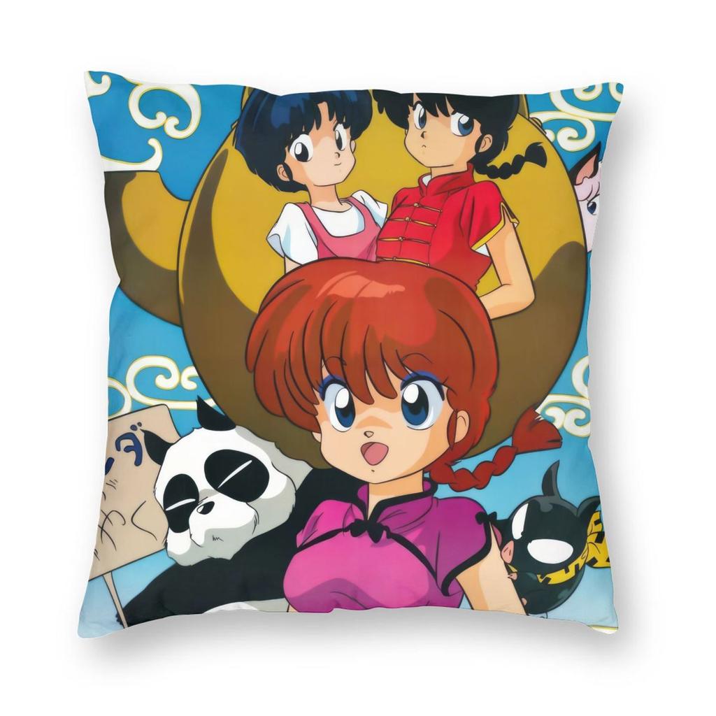 Ranma 1/2 Japanese Anime Pillowcase Soft Polyester Cushion Cover Decorative Throw Pillow Case Cover Home Dropshipping 40*40cm