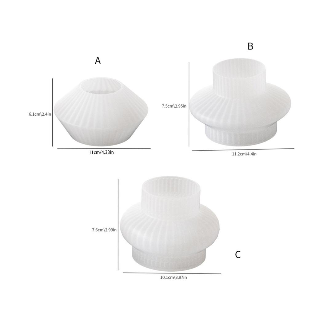 Sriped Silicone Mold for Candle Holder Making Geometric Storage Jar Resin Molds Unique Candlestick Molds Home Decors