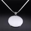 Yin Yang Cat Tai Chi Taoism Pendant Necklace for Women Men Stainless Steel Round Hip Hop Punk Chain Necklaces Jewelry N2521S05
