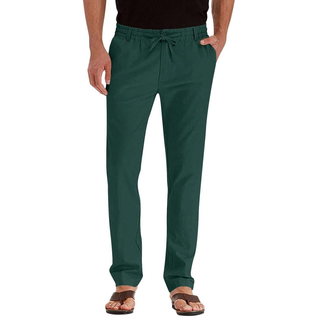 Men's Overalls Drawstring Multi Pocket Casual Pants Hiking Pants Cotton Twill Pants