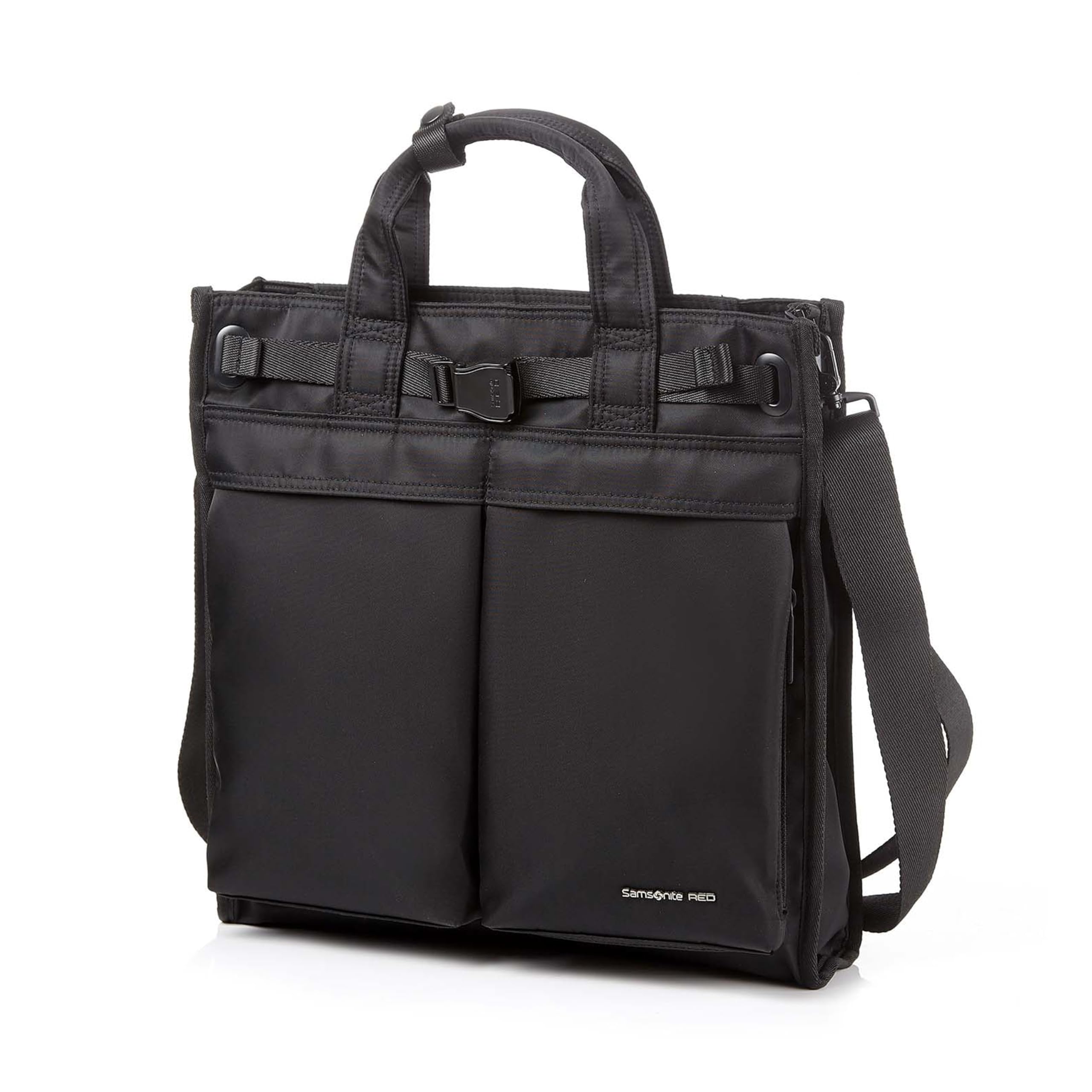 Красная сумка-тоут Samsonite, корейский дизайн, сумка-тоут RHIANN 2, большая вместимость, легкая, для ноутбука, деловая сумка, повседневная сумка, черная