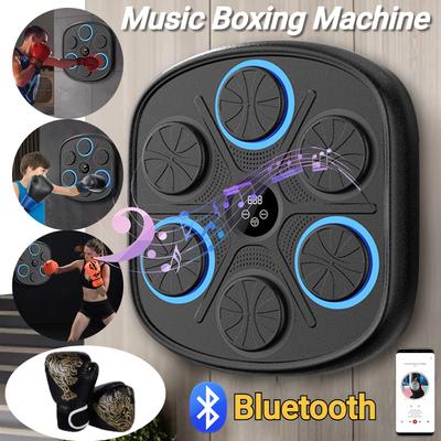 Slimme Muziek Boksmachine Muurdoel Bluetooth LED Verlichte Zandzak Ontspannende Reactietraining Doel Thuis Oefenapparatuur