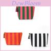 Corduroy Striped Storage Bag With Zipper For Travel And Daily Use