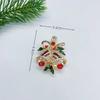 Luxury Exquisite Christmas Rhinestones Brooch Pin For Women Unisex Garland Bell Versatile Brooch Party Backpack Accessories Gift