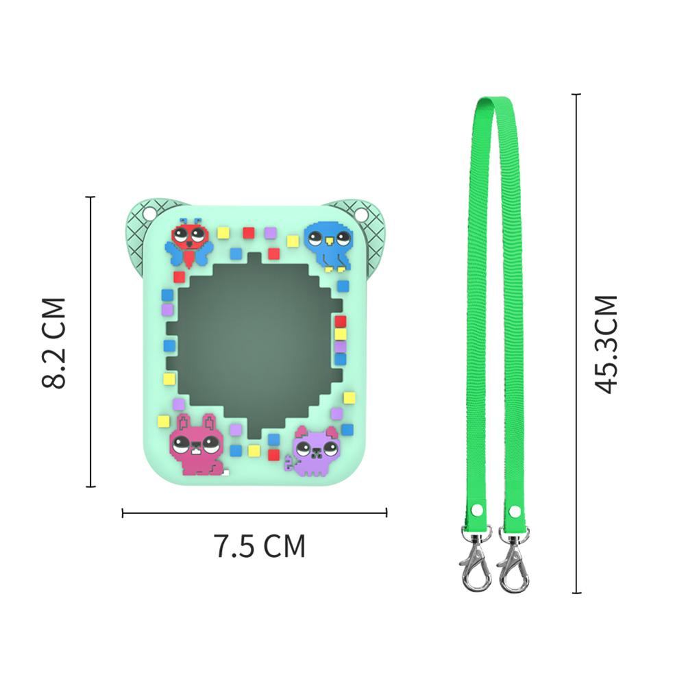 3D Animal Print Silicone Cover Carrying Travel Case Shockproof Anti Drop Washable for Bitzee Digital Pet Interactive Virtual