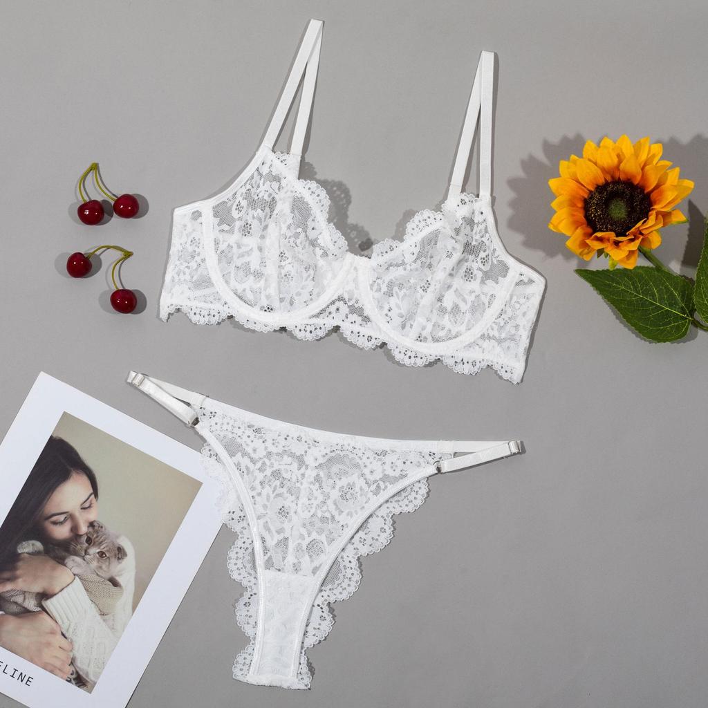 Lace Suspenders, Steel Rings Gather, Sexy Lingerie Two-piece Set, Women's Shapewear Split Set