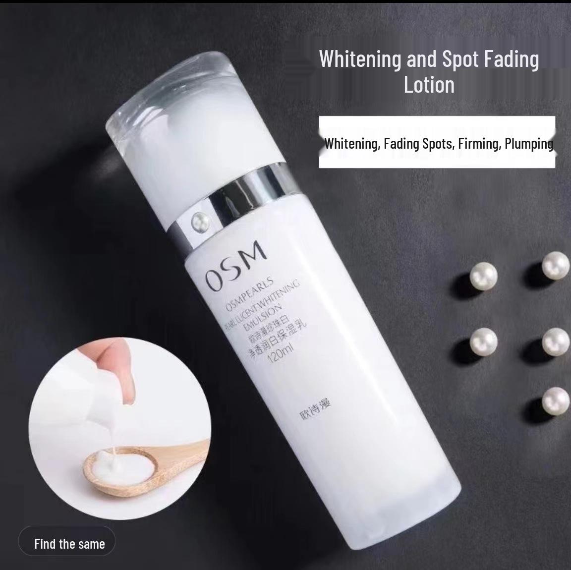 

Oushiman Pearl White Brightening & Moisturizing Lotion 120ml - Fades Spots, Hydrates, and Evens Skin Tone.