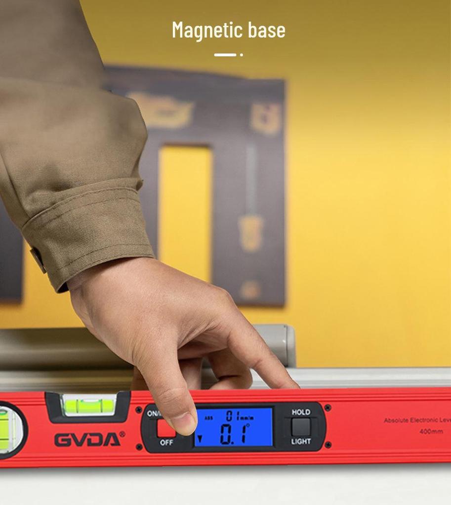 GVDA High-Precision Digital Angle Ruler with Magnetic Level and Aluminum Alloy Construction for Home Decoration