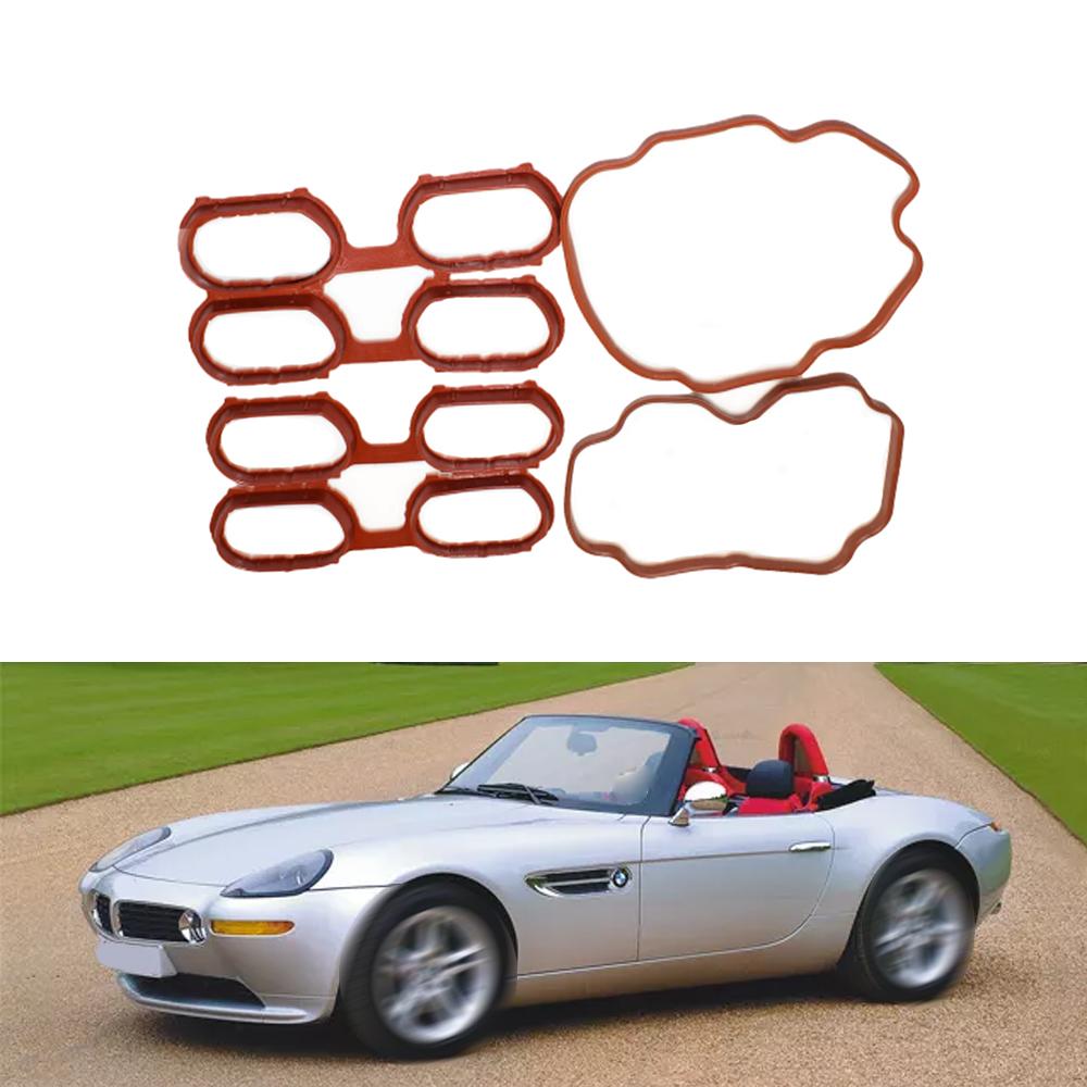 6pcs/set Engine Intake Manifold Cover Crankcase Vent Valve Gasket for BMW X5 AWD E53 4.4i 11617508541 11611433328 11611729727