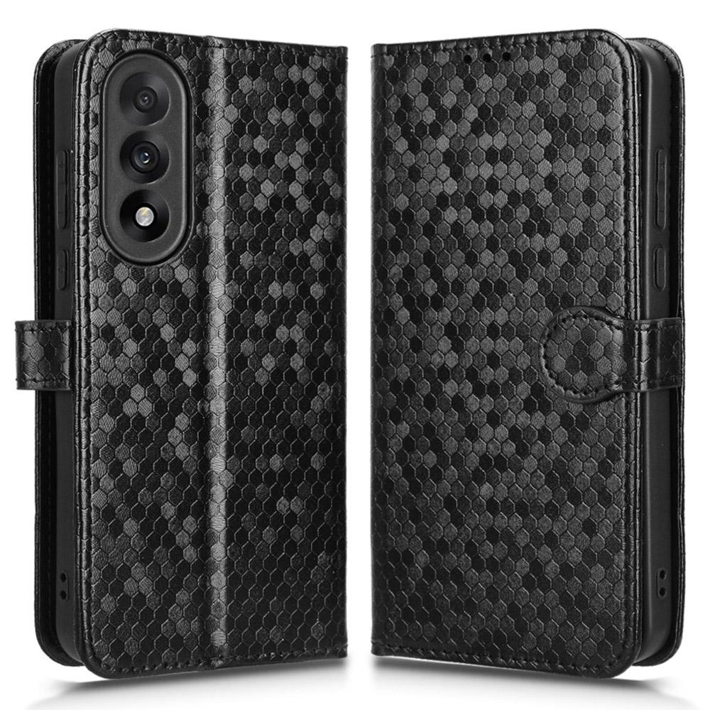 

Чехол-кошелек для OnePlus Nord 5 5G/Ace 5 Ultra 5G, тиснение в горошек, чехол для телефона из ПУ кожи с ремешком на запястье Black