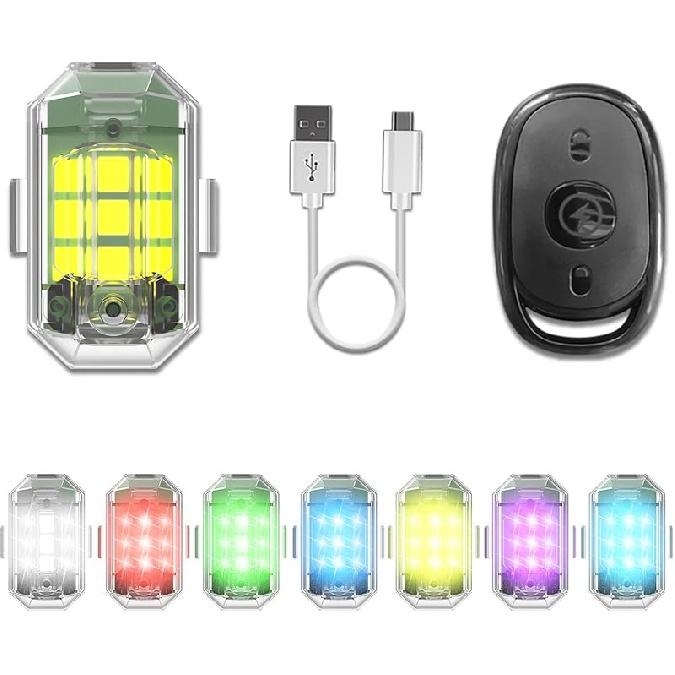 2 Pack Drone Strobe Light with 1 Pack Remote Control for DJI Avata 2/Mini 2 SE/Mini 3/Mini 4 Pro/Air 3S/Air 3/Mavic 2/2S/Mavic 3 Pro/Phantom 3 4/4