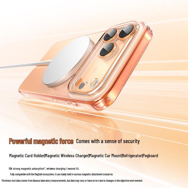 Baseus iPhone 16 Pro Max Rotating Magnetic Ring Transparent Case