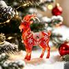 Indoor Party Decorations 2D Acrylic Goat Christmas Tree Pendant, Keychain Bag Charm, Cute Sheep Rearview Seasonal Event Ornament Mirror Hanging