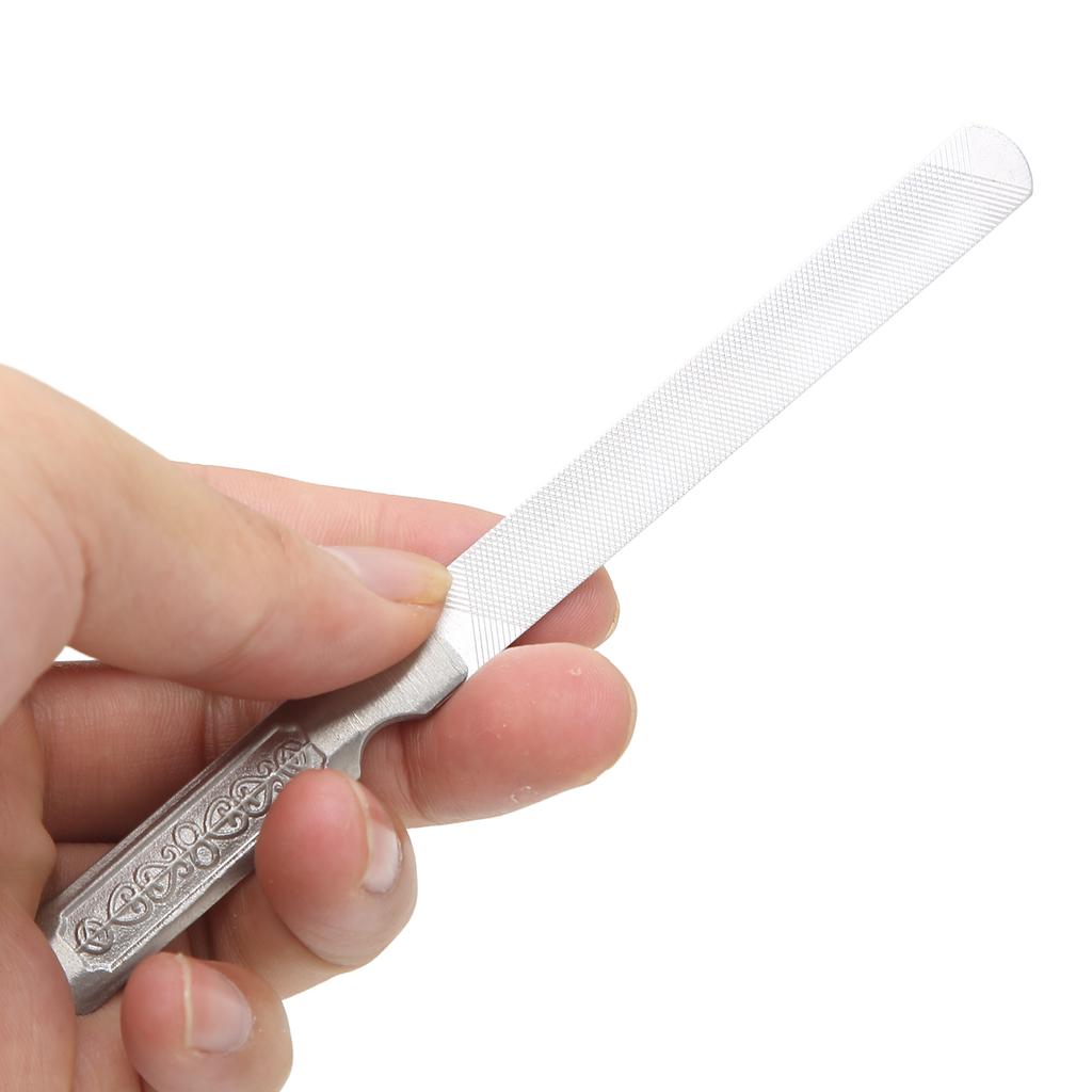 Nail File Double Sided Design Small Portable Strong Practicality Stainless Steel Nail File for Home Nail Salons Travel