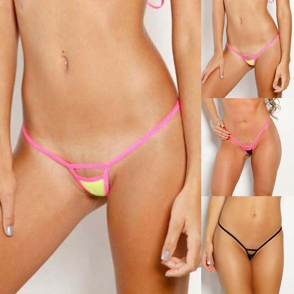 Women Thin Straps Low Waist Thong Panties Sexy Mini G String Underpants See Through T Back Underwear Seductive Briefs Lingerie