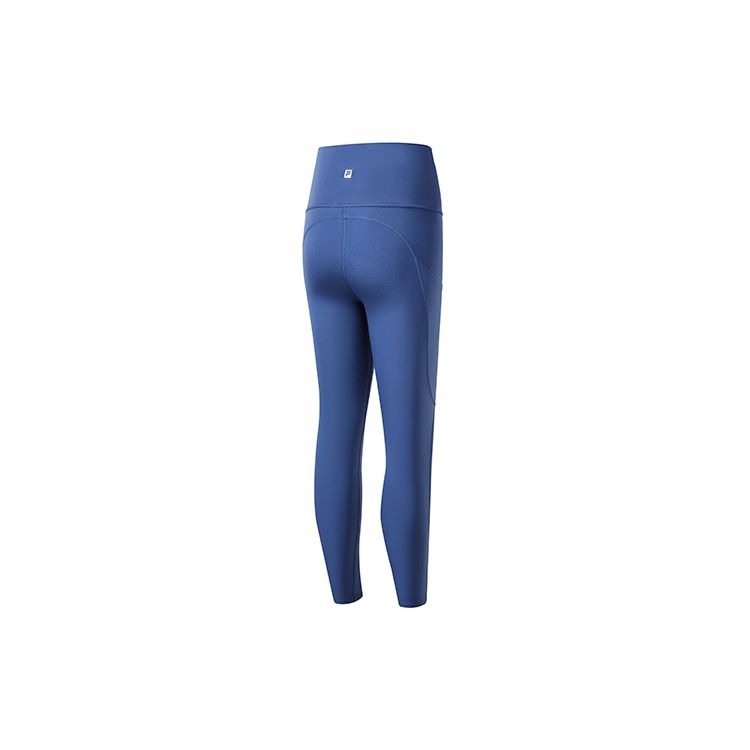 FILA Athletics Yoga Fitness Running Solid Color Leggings Women Leggings Jade-Blue A11W231601F-DB