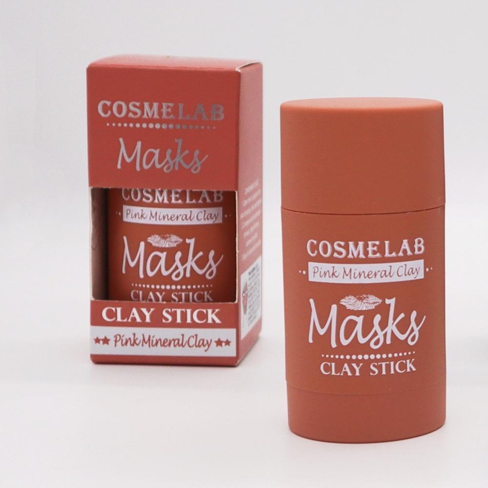 Твердая маска с зеленым чаем, маска мазка, контроль жирности, очищающая грязевая маска, увлажняющая маска для лица, против прыщей, для удаления черных точек, 45 г розовый