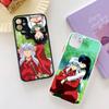 Amine I-Inuyasha Matte Transparent Phone Cover For iPhone Case 16 15 14 13 12 11 Pro Max X XS Max Plus