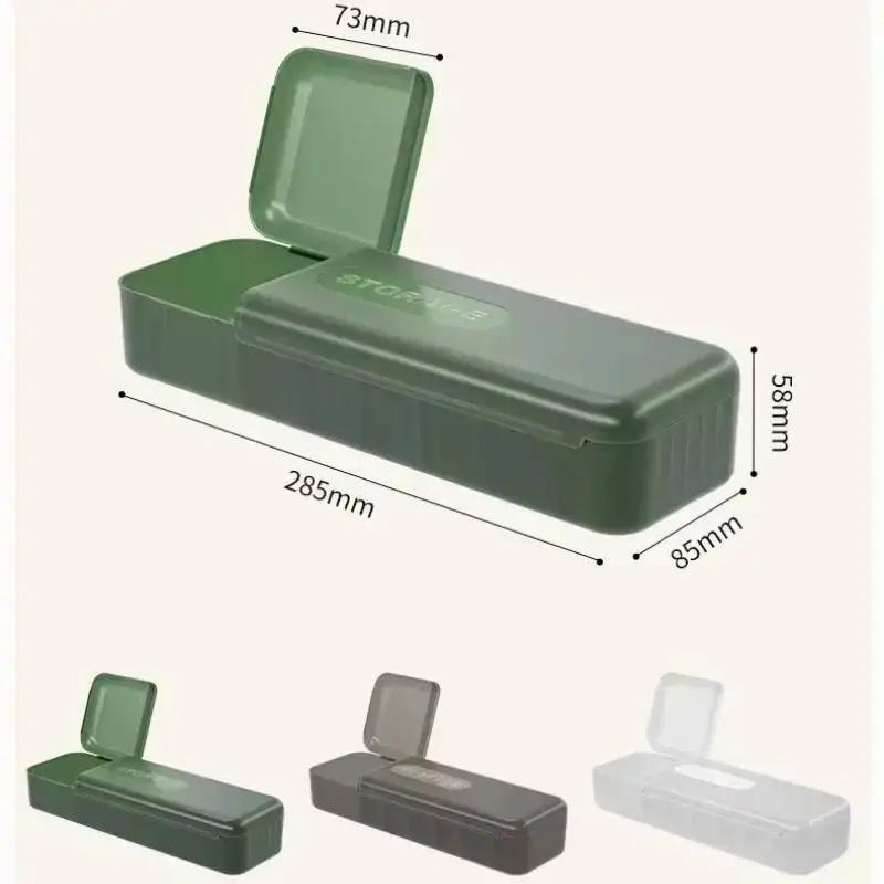 Solid Color Simple Cable Storage Box Organizer Charger Cord 7 Compartments Reusable Data Cable Storage Case Tools Accessories