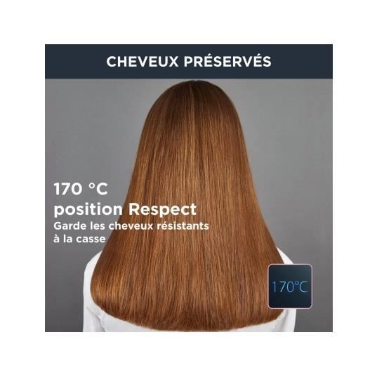 Lisseur ROWENTA - SF4650F0 - 8 Températures - Générateur Ionique - Brosse Intégrée