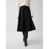 ELLE Black Brushed A-line Drape Skirt