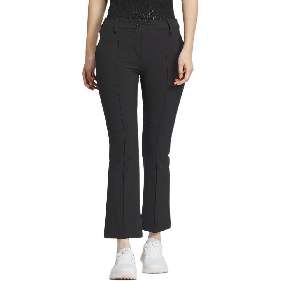 Adidas Solid Color Zippered Flared Slim Fit Casual Pants Women Bottoms Black IN6585
