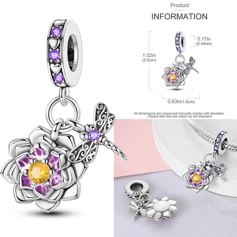 Realcopper Butterfly Luminous Firefly Animal Clip Interval Charms Beads Fit Original Bangle Bracelets Diy Jewelry