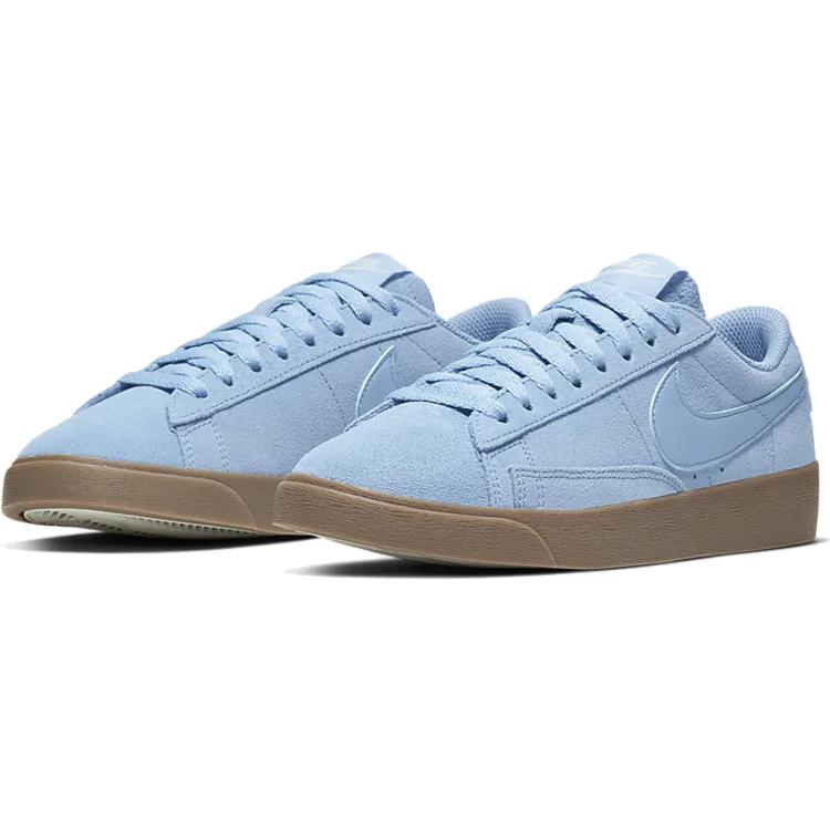New Nike Blazer Low Sd 'Light Bluegray Brown' Women's AV9373-401