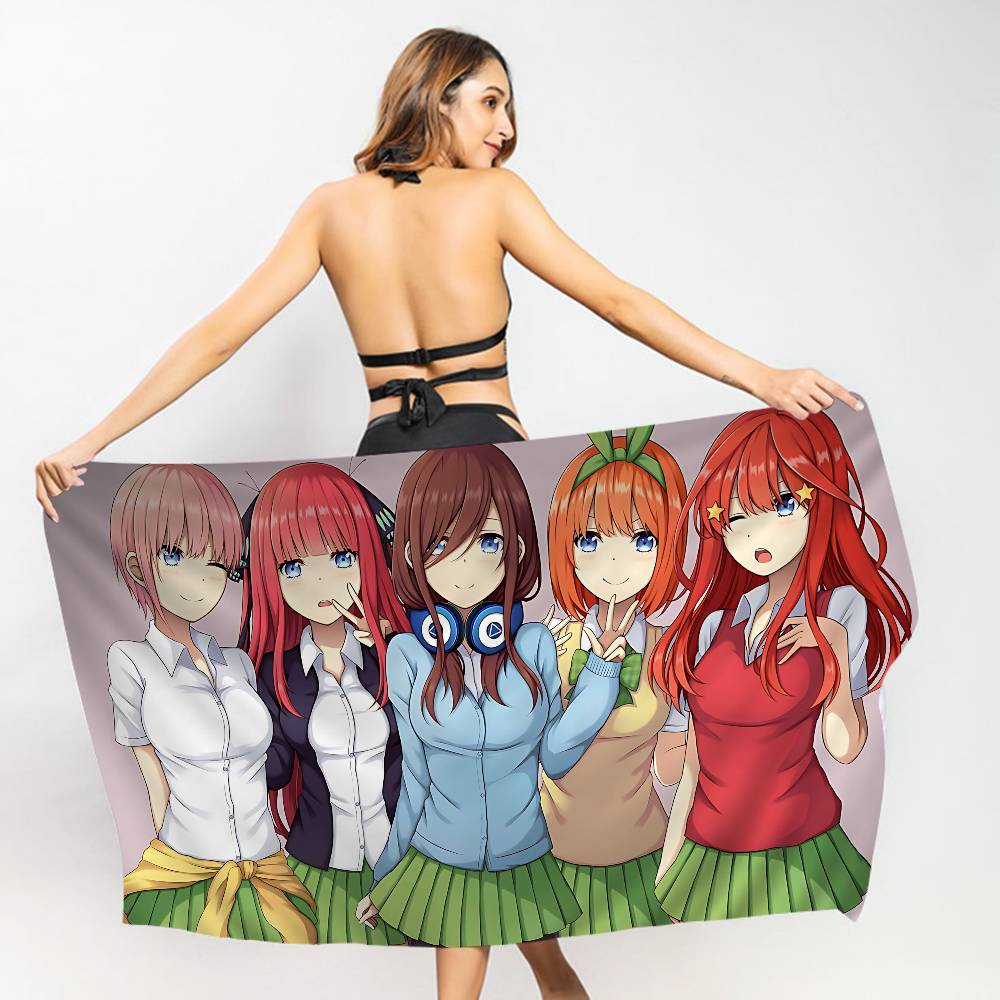 The Quintessential Quintuplets Anime Microfiber Beach Towel Absorbent Quick dry Yoga Swimming Resort Mountain Climbing Towel