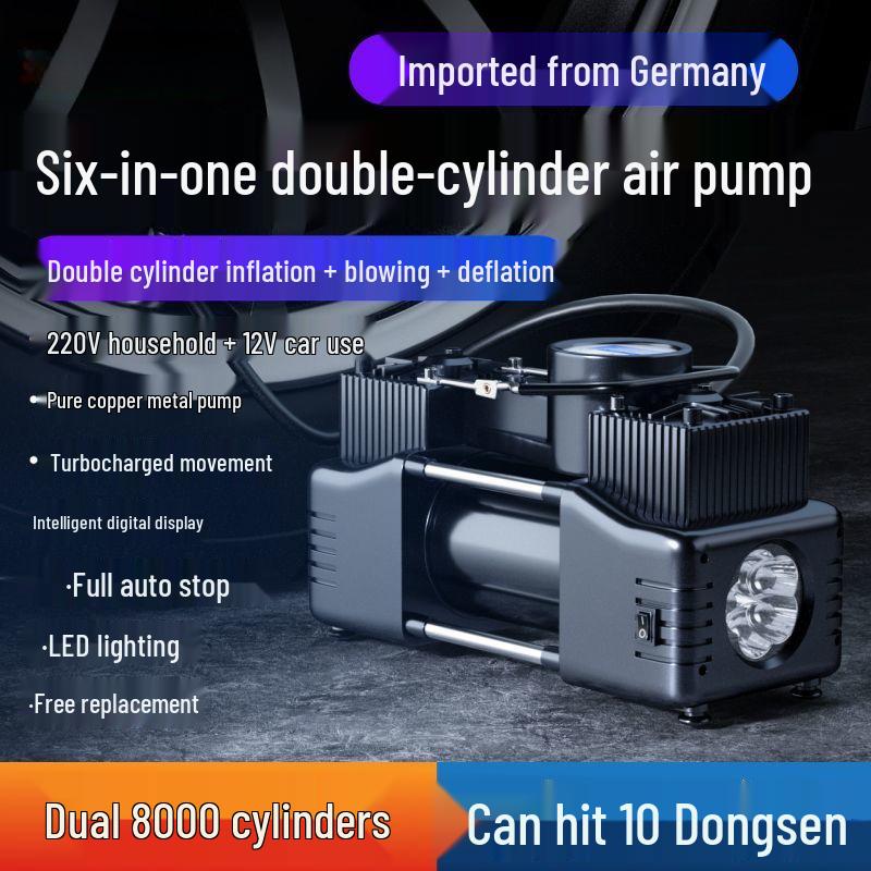 Dual-Cylinder High-Power Electric Tire Inflator for Car and Home Use