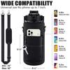 Portable Water Bottle Carrier Bag With Phone Pocket For Stanley 64Oz Tumbler With Handle Neoprene Water Bottle Holder Pouch