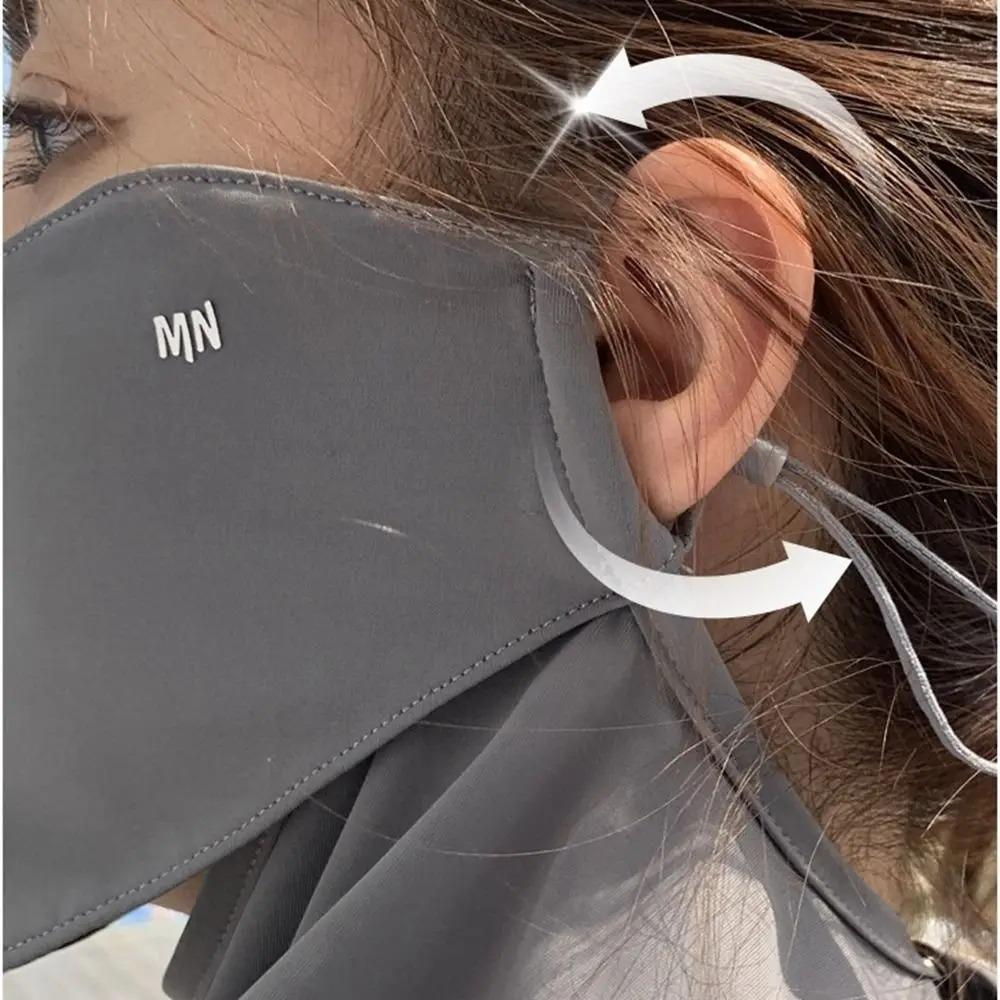 UV Protection Face Scarves Sun Proof Face Shield New Silk Face Mask  Summer