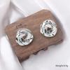 New Big Metal Dangle Earrings for Women Gold Color Spiral Exaggerated Drop Earrings Heavy Ear Jewelry Earrings for Women