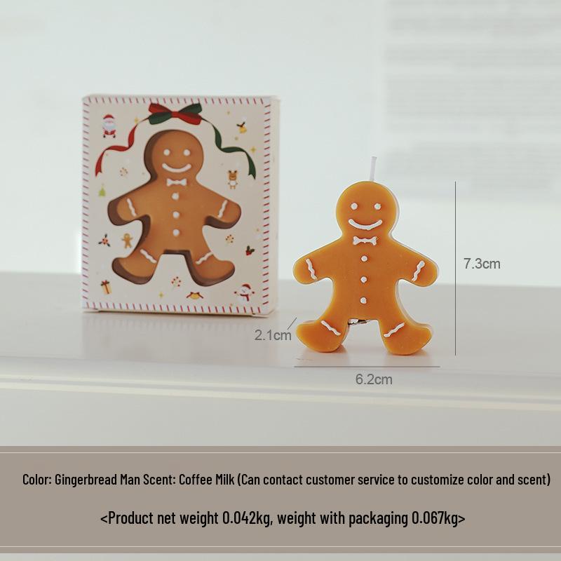 Gingerbread Man Christmas Scented Candle - Festive Souvenir
