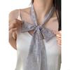 E15F Fashionable Lace Wrap Evening Party Scarves Daily Commute Soft Neckerchief for Fashionable Women