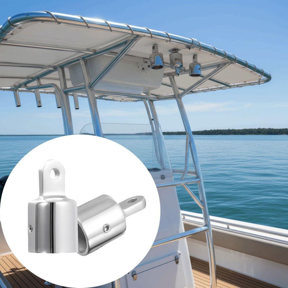 316 Stainless Steel Deck Hinge Slide Cap 22mm Pipe Canopy Tube End External Eye End Yacht Canopy
