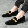 Spring new loafers men's British anti-velvet leather one-pedal casual overfoot leather shoes large size Doudou shoes