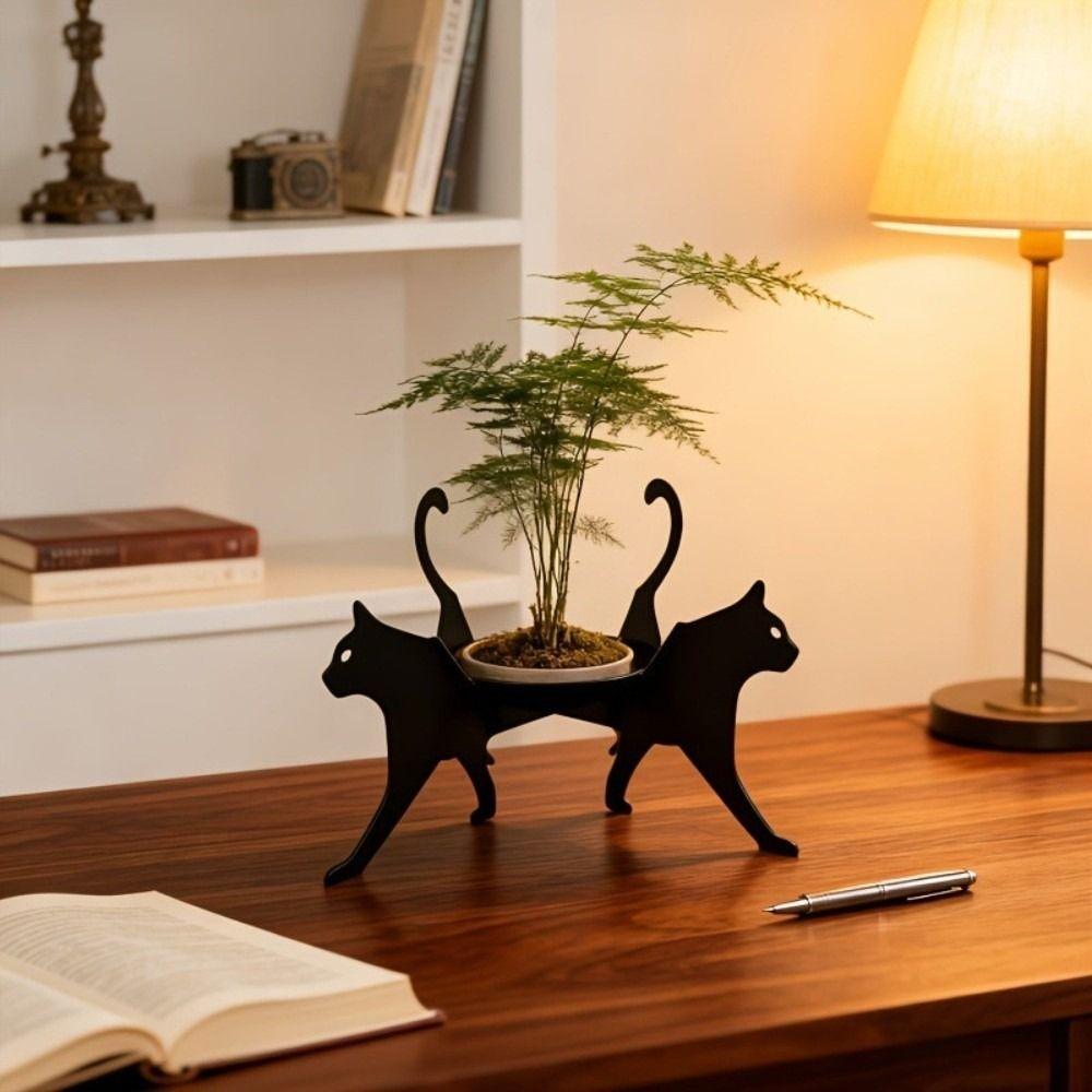 Desk Storage Display Rack Dog Shape Flower Pot Holder Cute Flowerpot Tray  Home