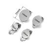 10pcs 8 10 12 14mm Stainless Steel Round Flat Ear Clip Base Cabochon Bezel Tray Earrings Clips For DIY Jewelry Makings Supplies