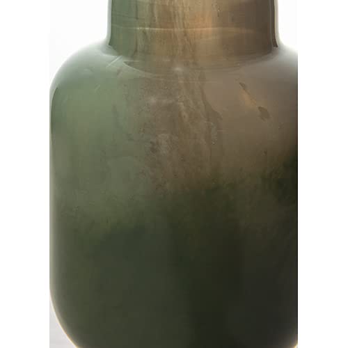 FOYER Flower Vase, Glass, Nature Green, H 16cm, W 10.5cm, 2c00001NGR