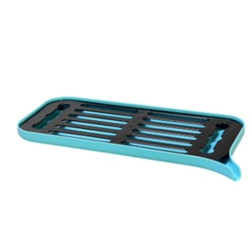 Farigrut Drainage Tray, Draining Mat for Dish Drainers, Kitchen Dish Drainer, Quick-Drying (Blue)