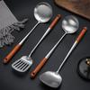 Stainless Steel Cookware Utensil Set with Pearwood Handles