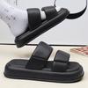 Fashion Men's and Women's Bathroom Slippers Flat Non-slip Family Solid Color Flip-flops Beach Slippers Casual Sandals Indoor Outdoor
