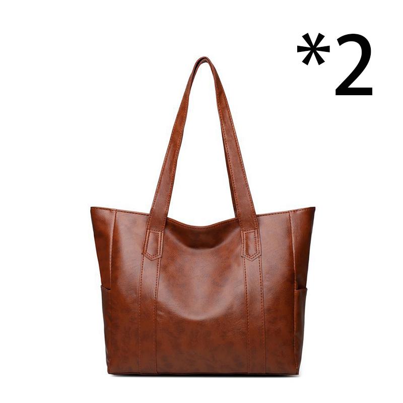 

Винтажная большая сумка большой емкости, веганская сумка на плечо в стиле ретро, ​​женская повседневная сумка для поездок на работу