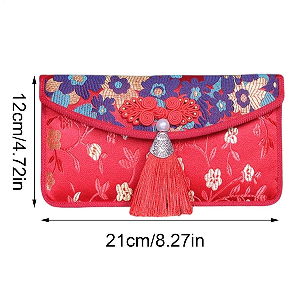 Red Envelopes Chinese Bronzing Foil Packets Wedding Red Envelope With Tassels For Adults Elders Home Family Gathering Holidays