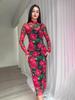 2025 Autumn European Floral Midi Dress In Picture Color